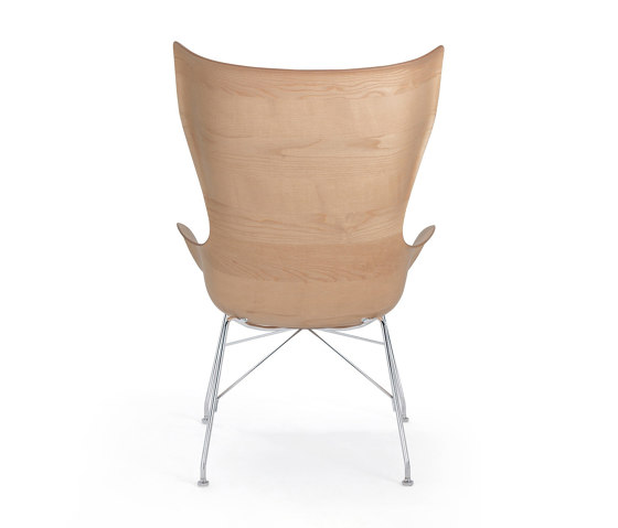 K/Wood Slatted Ash/Leather Seat Helles Holz - Slatted Ash/ Leder | Sessel | Kartell