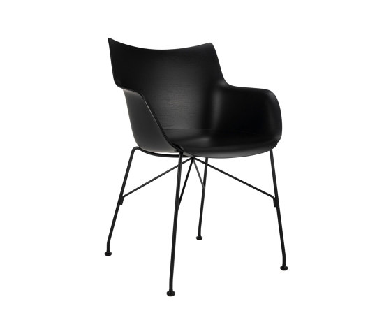 Q/Wood Legno Basic Veneer Bois Noir/Noir | Fauteuils | Kartell