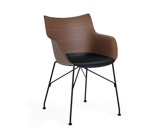 Q/WOOD LEGNO BASIC VENEER DARK WOOD/BLACK | Armchairs | Kartell