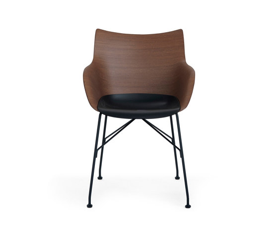 Q/WOOD LEGNO BASIC VENEER DARK WOOD/BLACK | Poltrone | Kartell