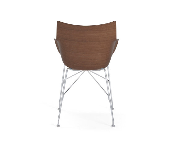 Q/WOOD LEGNO BASIC VENEER DARK WOOD/CHROME | Poltrone | Kartell