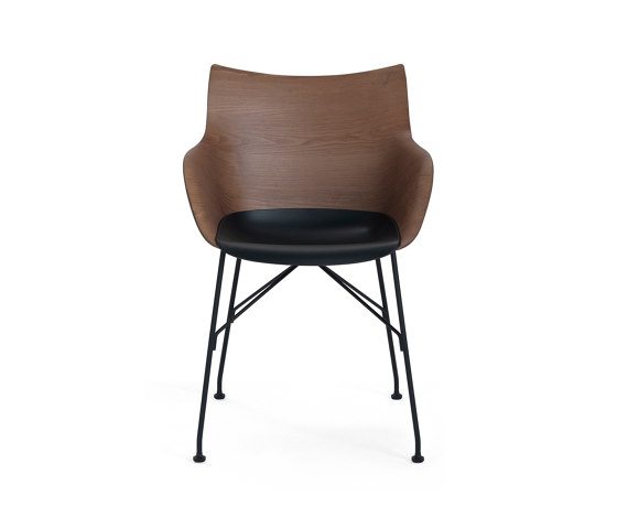 Q/WOOD LEGNO FRASSINO DOGATO DARK WOOD/BLACK | Armchairs | Kartell