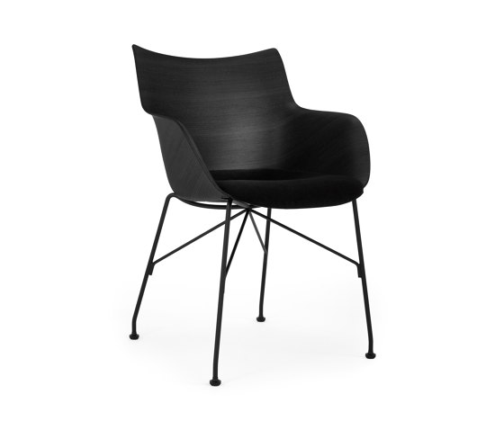 Q/Wood Soft Bois Noir/Noir/Noir | Fauteuils | Kartell