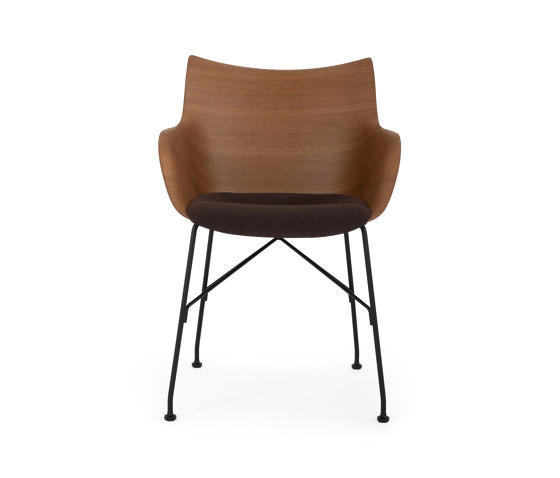 Q/Wood Soft Bois Foncé/Noir/Marron | Fauteuils | Kartell