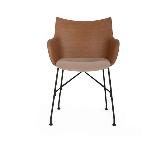 Q/WOOD Soft DARK WOOD/BLACK/ECRÙ | Armchairs | Kartell