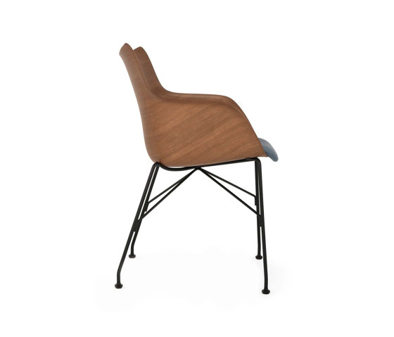 Q/WOOD Soft DARK WOOD/BLACK/LIGHT BLUE | Poltrone | Kartell