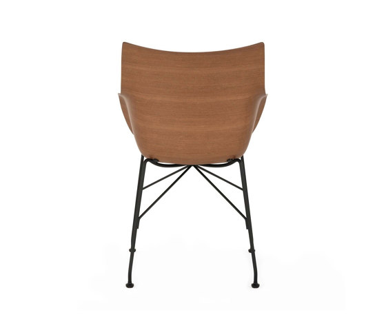 Q/WOOD Soft DARK WOOD/BLACK/LIGHT BLUE | Armchairs | Kartell