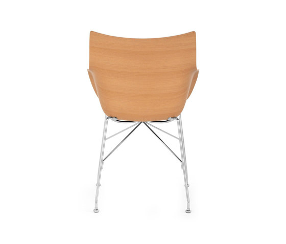 Q/WOOD Soft LIGHT WOOD/CHROME/LIGHT BLUE | Armchairs | Kartell