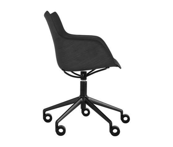 Q/WOOD Wheels BLACK WOOD/BLACK | Fauteuils | Kartell