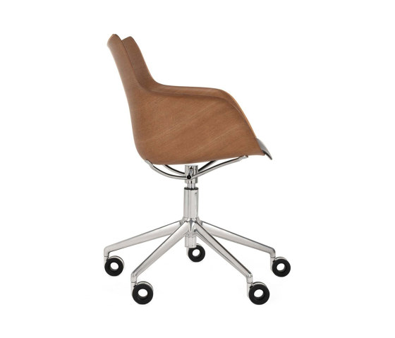 Q/WOOD Wheels DARK WOOD/CHROME | Fauteuils | Kartell