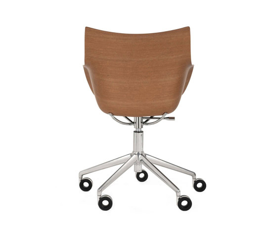 Q/Wood Wheels Bois Foncé/Chrome | Fauteuils | Kartell