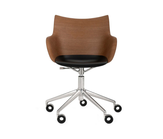 Q/Wood Wheels Madera Oscura/Cromo | Sillones | Kartell