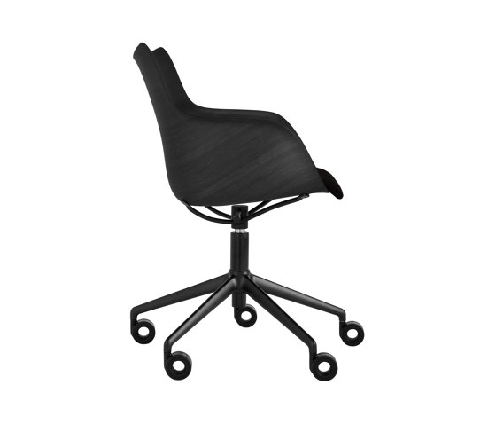 Q/Wood Wheels Soft Bois Noir/Noir | Fauteuils | Kartell