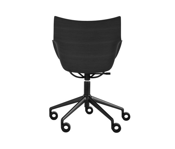 Q/Wood Wheels Soft Black Wood | Armchairs | Kartell