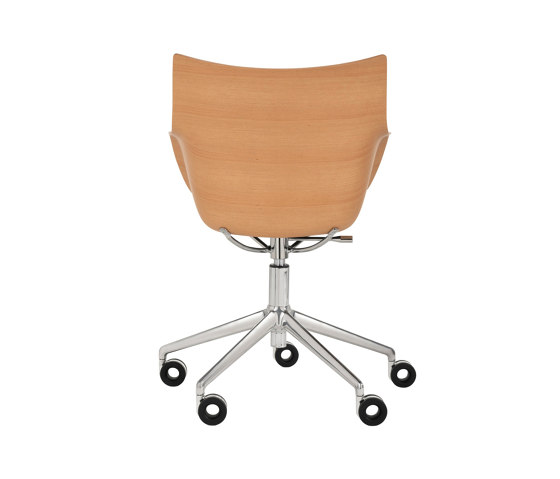 Q/Wood Wheels Soft Madera Clara/Cromo/Negro | Sillones | Kartell