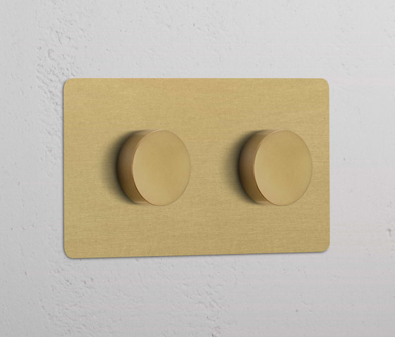 Doppio 2x Interruttore Dimmer | Dimmer manopola | Corston Architectural Detail