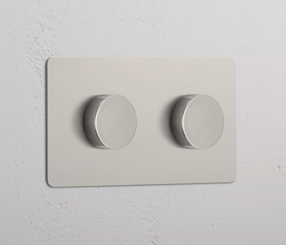 Doppio 2x Interruttore Dimmer | Dimmer manopola | Corston Architectural Detail