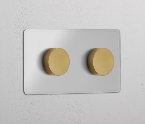 Doppio 2x Interruttore Dimmer | Dimmer manopola | Corston Architectural Detail