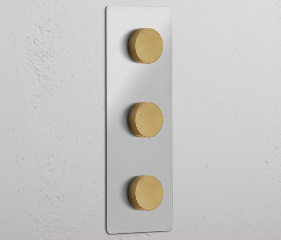 Triple 3x Vertical Dimmer Switch | Rotary dimmers | Corston Architectural Detail