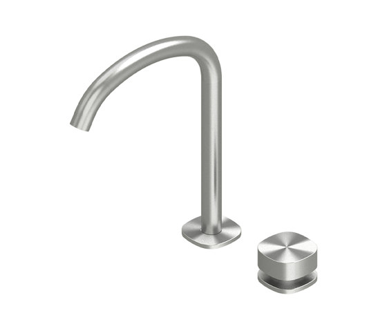 Super | Traditional two-hole countertop mixer group with swivel spout | Bath taps | Quadrodesign