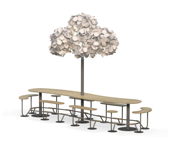 Seamless Bar Seater Tilde w Tree | Table-seat combinations | Green Furniture Concept