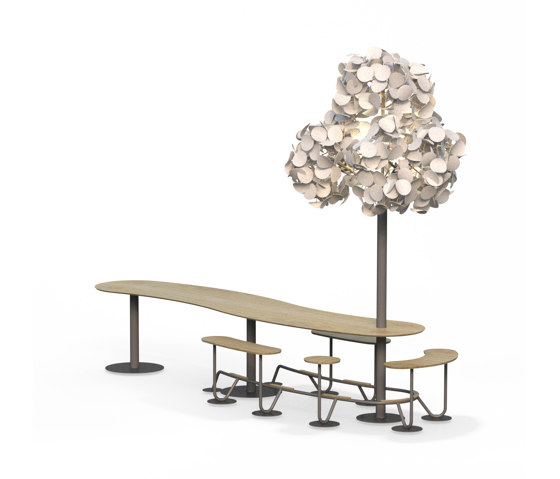 Seamless Bar Seater Wave w Tree | Table-seat combinations | Green Furniture Concept