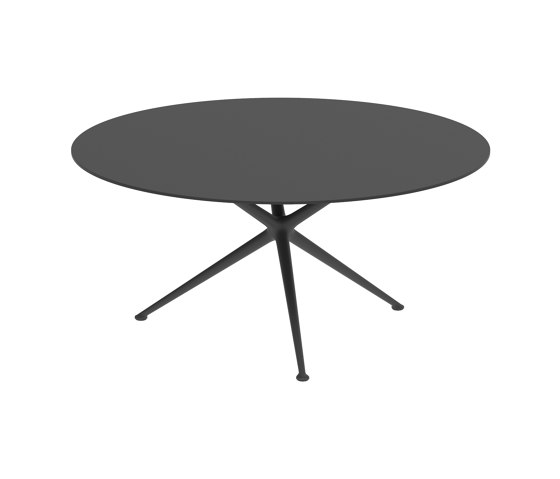 Exes table 160cm round coated aluminium & ceram top | Dining tables | Royal Botania