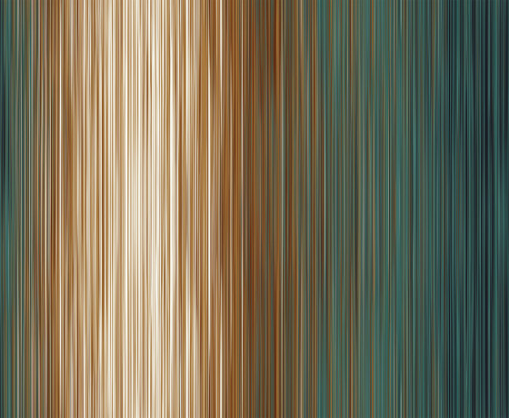 Stripes Copper-Petrol | Wall coverings / wallpapers | k'moor