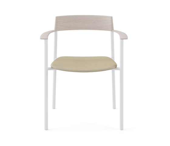 Perxa stackable chair with upholstered seat | Chaises | viccarbe