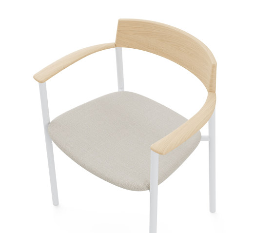 Perxa stackable chair with upholstered seat | Chaises | viccarbe