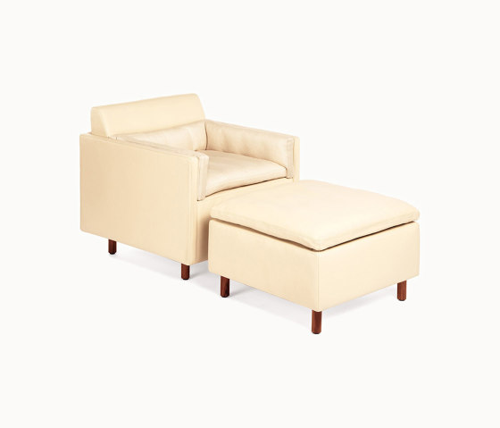 Salon Club Chair and Ottoman | Poltrone | BassamFellows