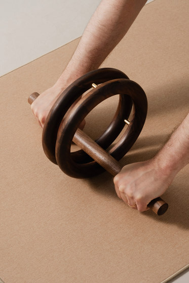 Abdominal Roller in American Walnut | Fitness Hilfsmittel | kenko 