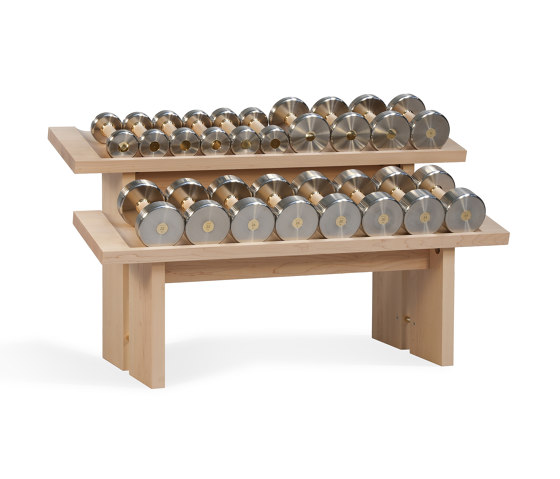 CASCADA Dumbbell Rack in Canadian Maple | Attrezzi fitness | kenko 