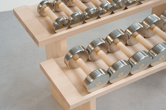 CASCADA Dumbbell Rack in Canadian Maple | Attrezzi fitness | kenko 