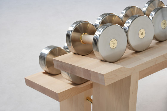 CASCADA Dumbbell Rack in Canadian Maple | Attrezzi fitness | kenko 