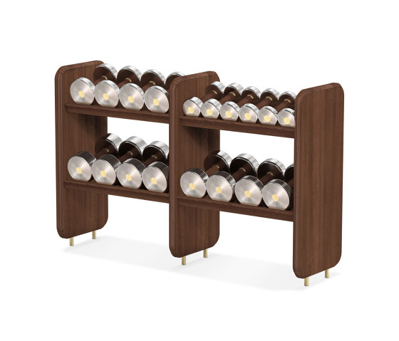 CLASSIC Dumbbell Rack in American Walnut | Attrezzi fitness | kenko 