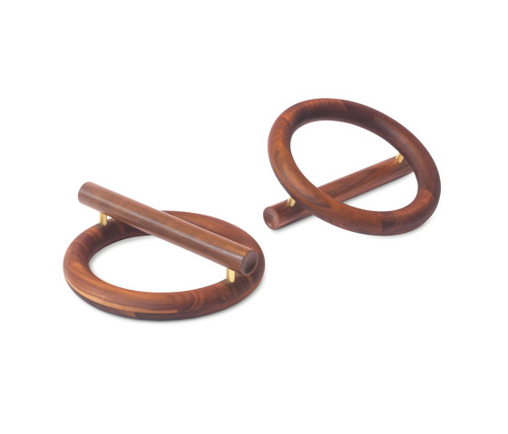 Push-Up Bars in American Walnut | Attrezzi fitness | kenko 