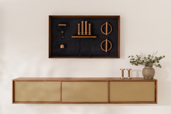 Wall Set L in American Walnut | Attrezzi fitness | kenko 