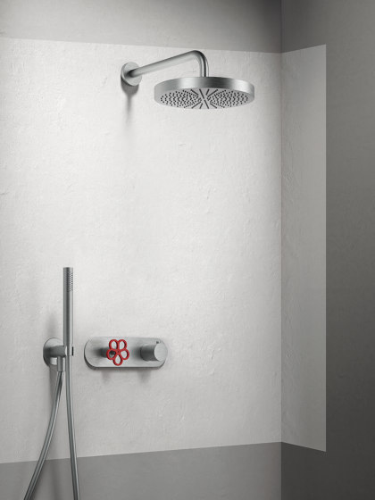 AW/PIPE Aboutwater Boffi e Fantini | Mitigeur thermostatique douche à encastrer 3/4" - Pomme de douche jet pluie - Bras de douche - Combiné de douche | Robinetterie de douche | Fantini