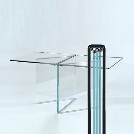 Tio Foldable Glass Side Table Architonic, Fold Up Glass Coffee Table