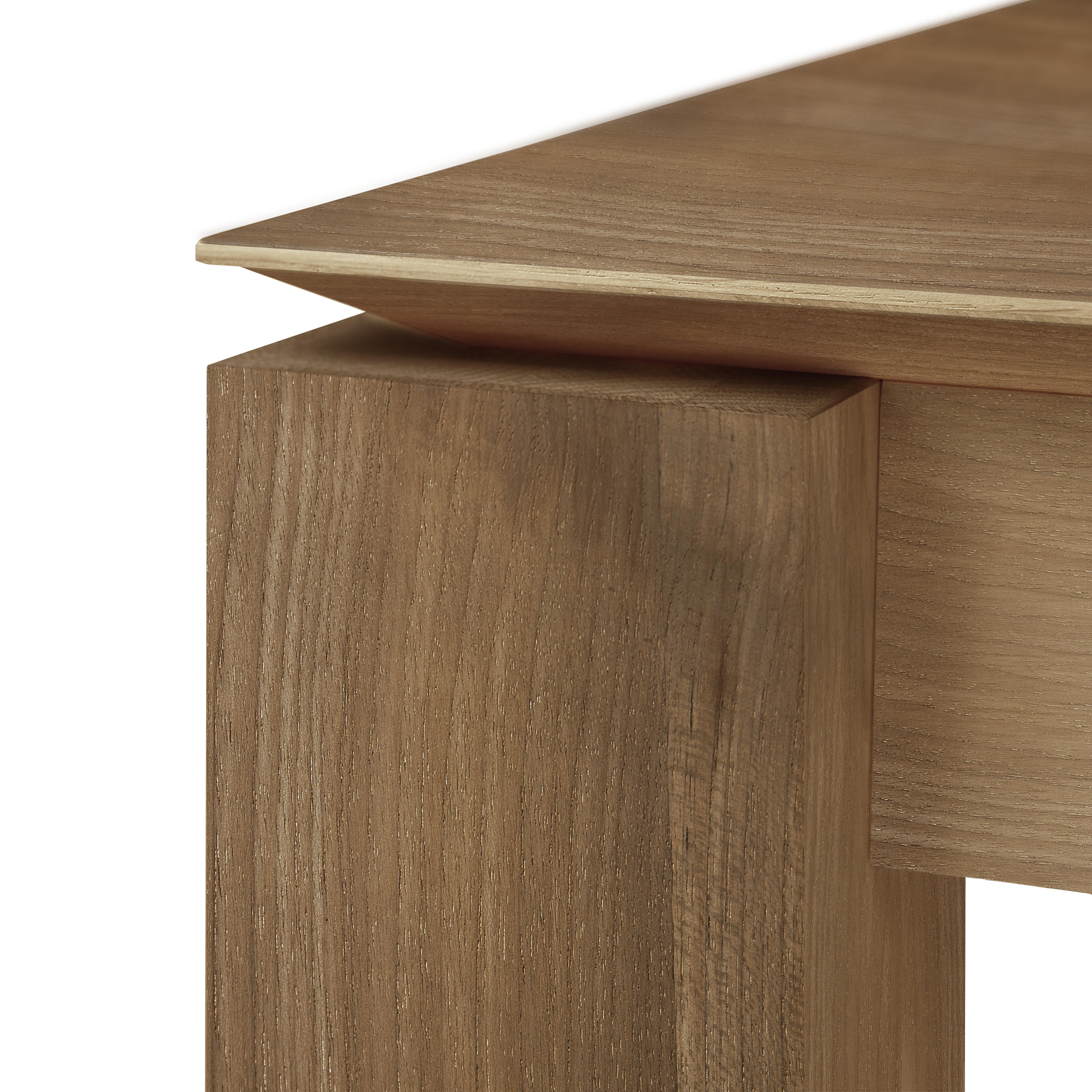 Slice Teak extendable dining table legs 10 x 10 cm Architonic