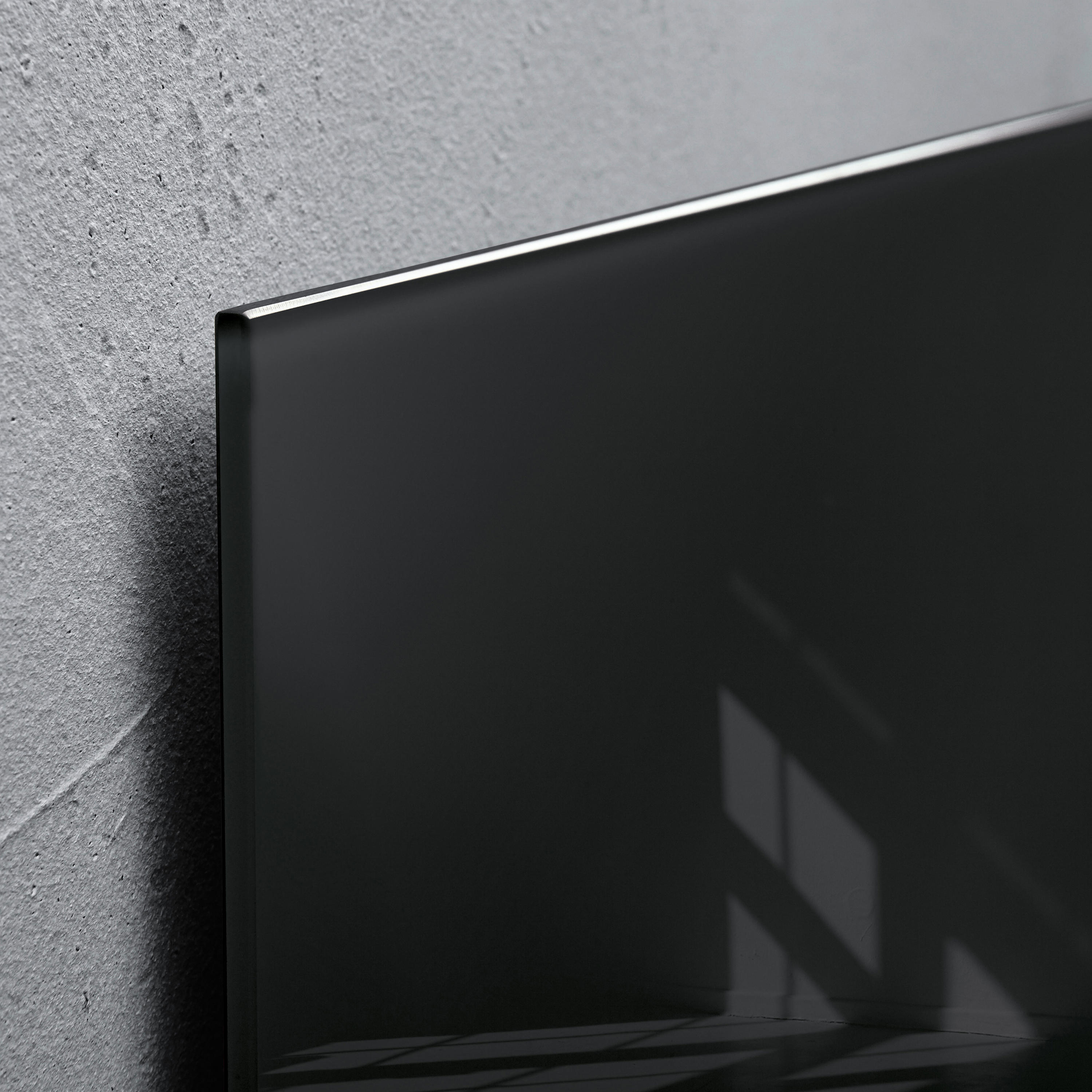 black Artverum 12 x 78 cm SIGEL GL100 Magnetic Glass Board / Magnetic Pinboard