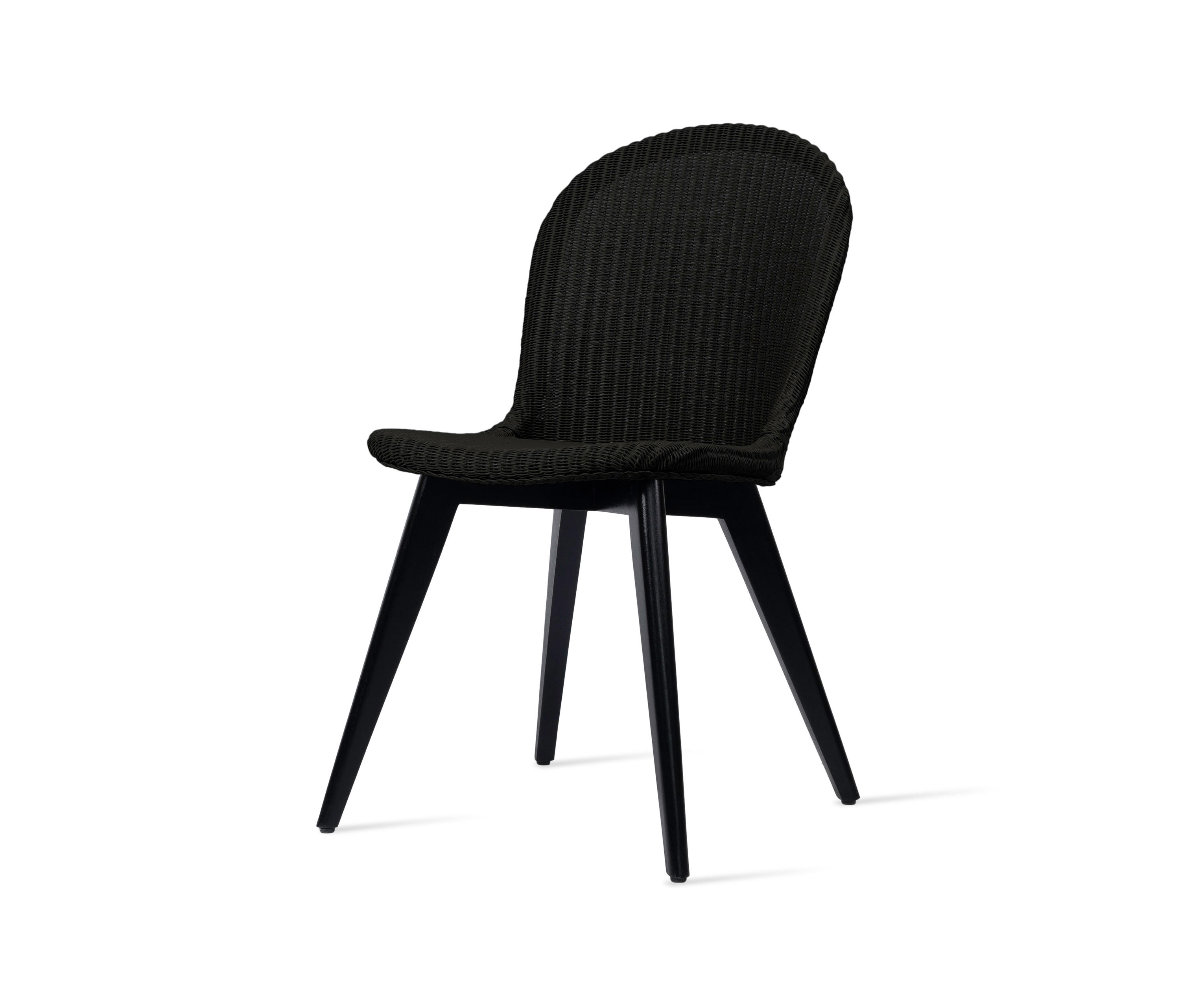 Yann dining chair black wood base Architonic