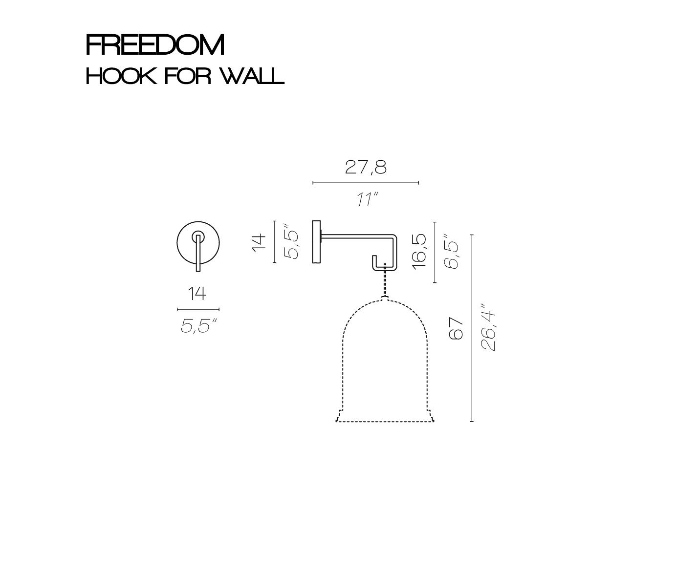 FREEDOM ACCESSORI HOOK FOR WALL Architonic