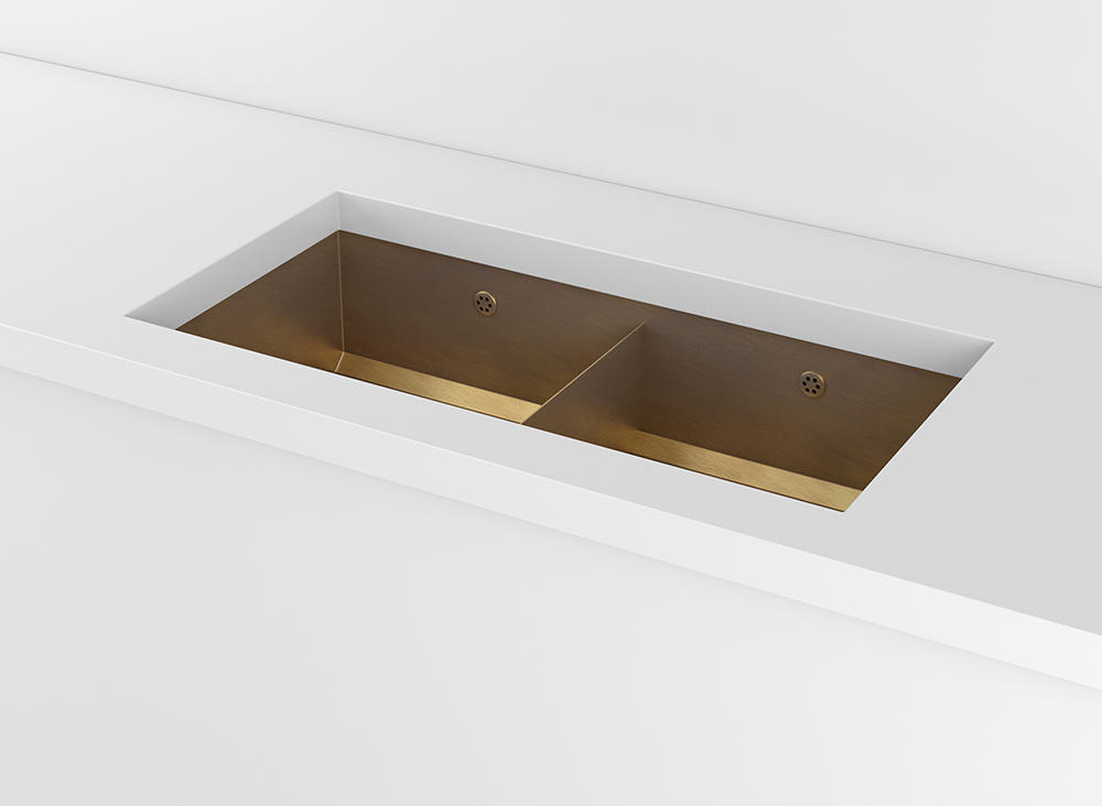 SINKS UNDERMOUNTED RECTANGULAR SINK WITH DIVIDER Architonic