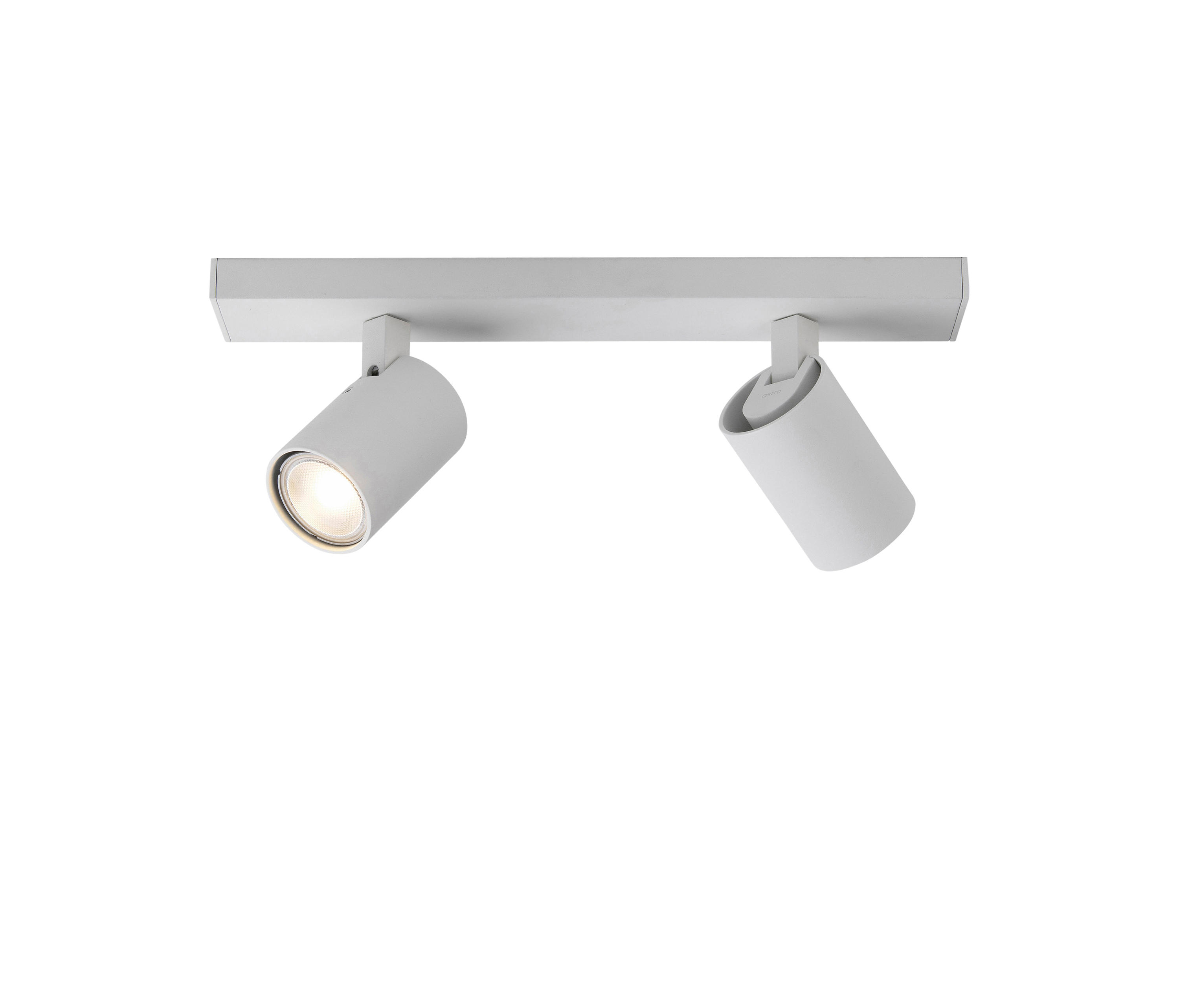 Ascoli Twin White Finish Spotlights Complete without Bulbs 