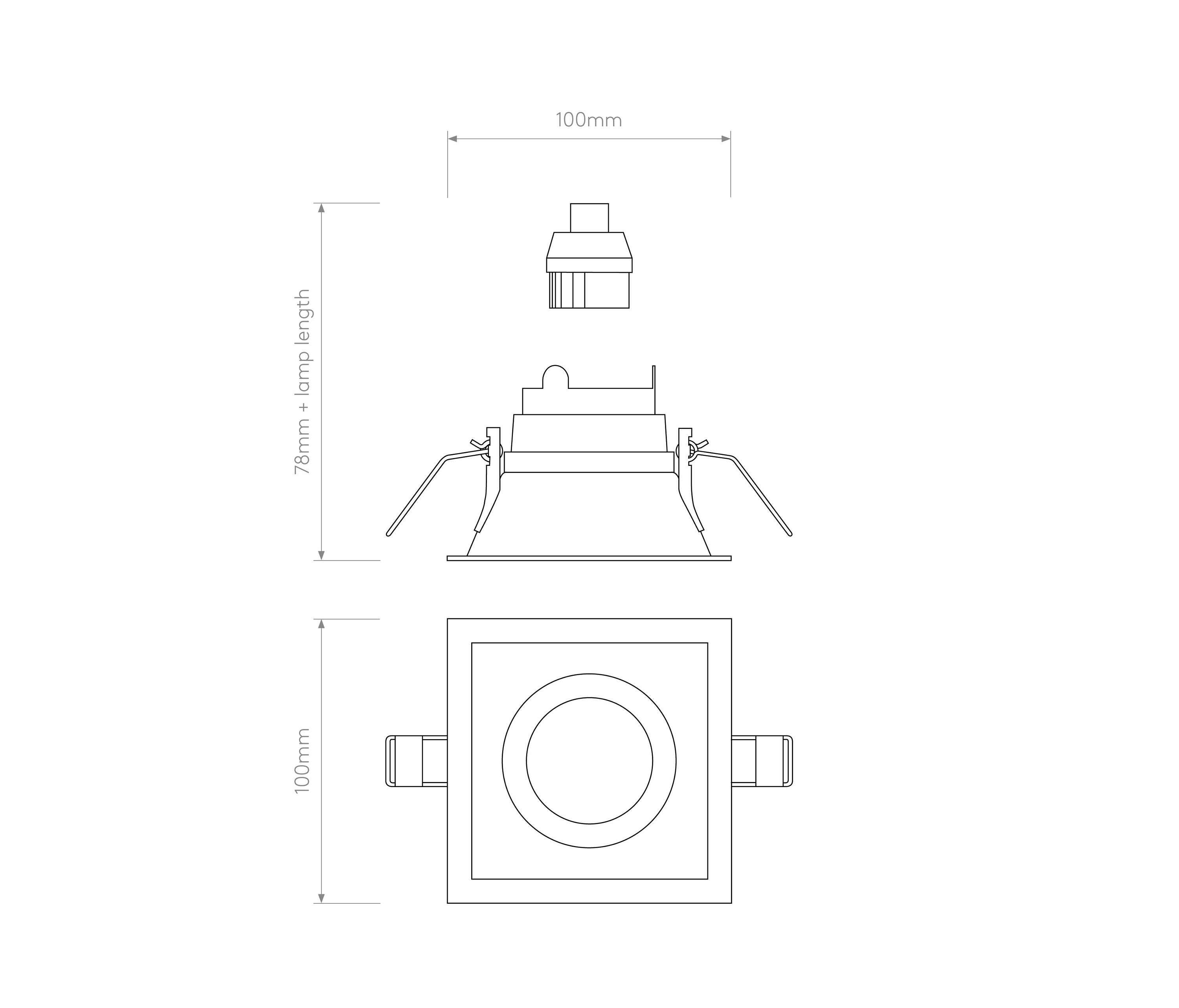 Minima Slimline Square Fixed Fire-Rated IP65 | Matt White | Architonic