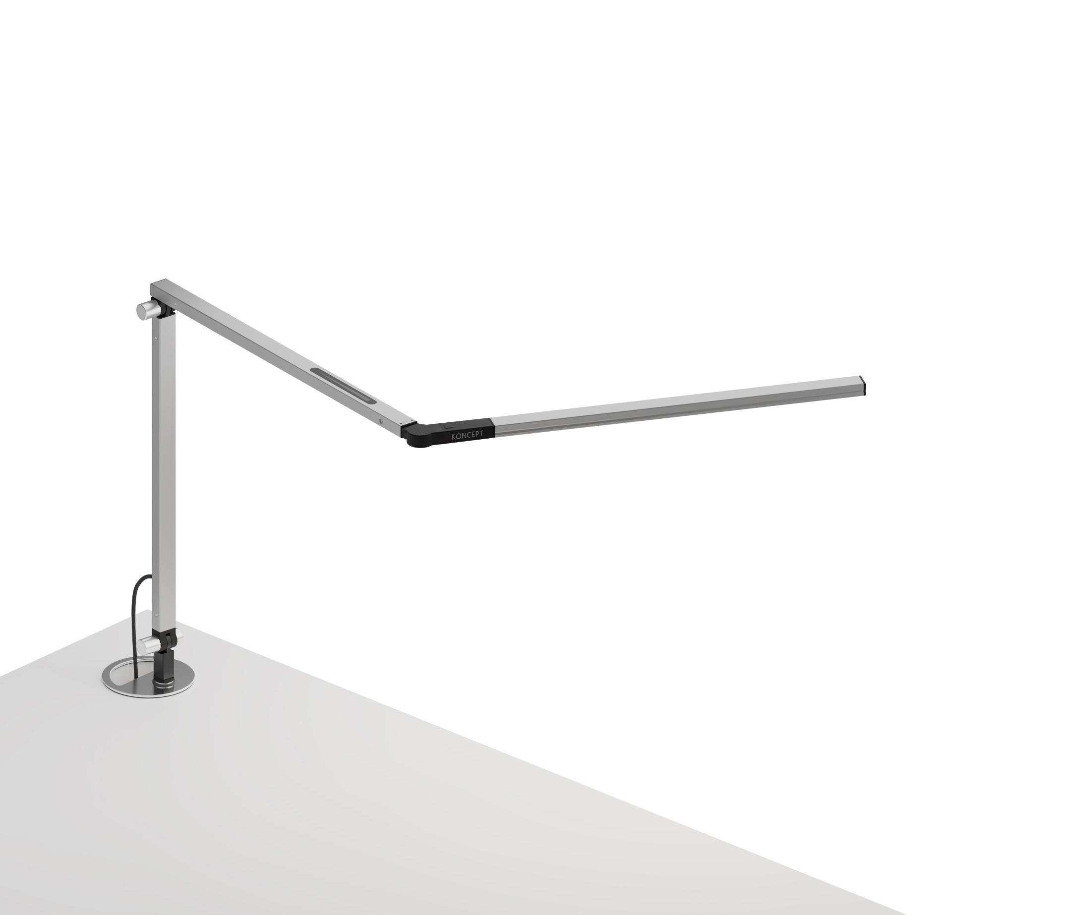 Z-Bar mini Desk Lamp with grommet mount, Silver | Architonic