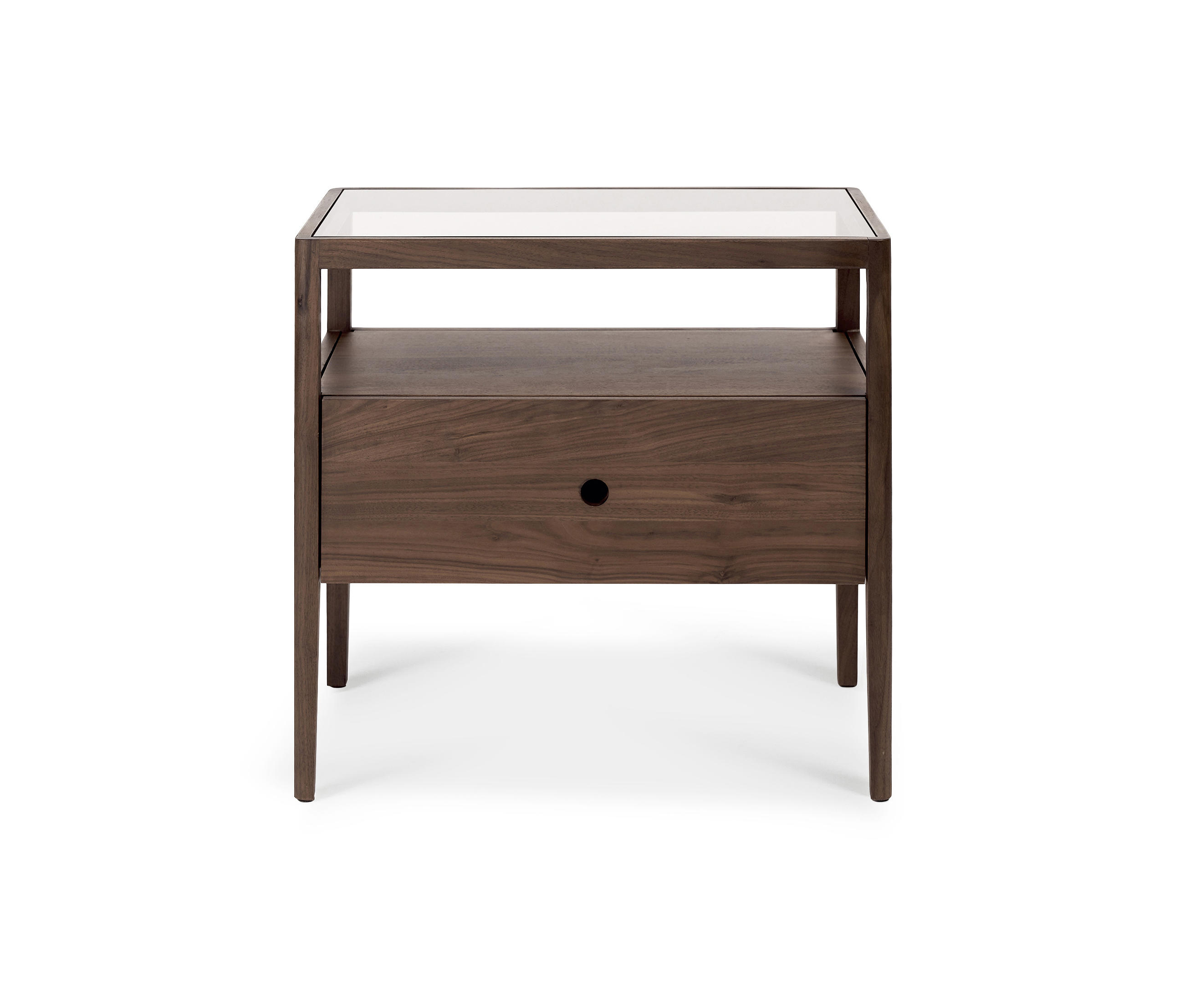 Spindle Walnut bedside table 1 drawer Architonic