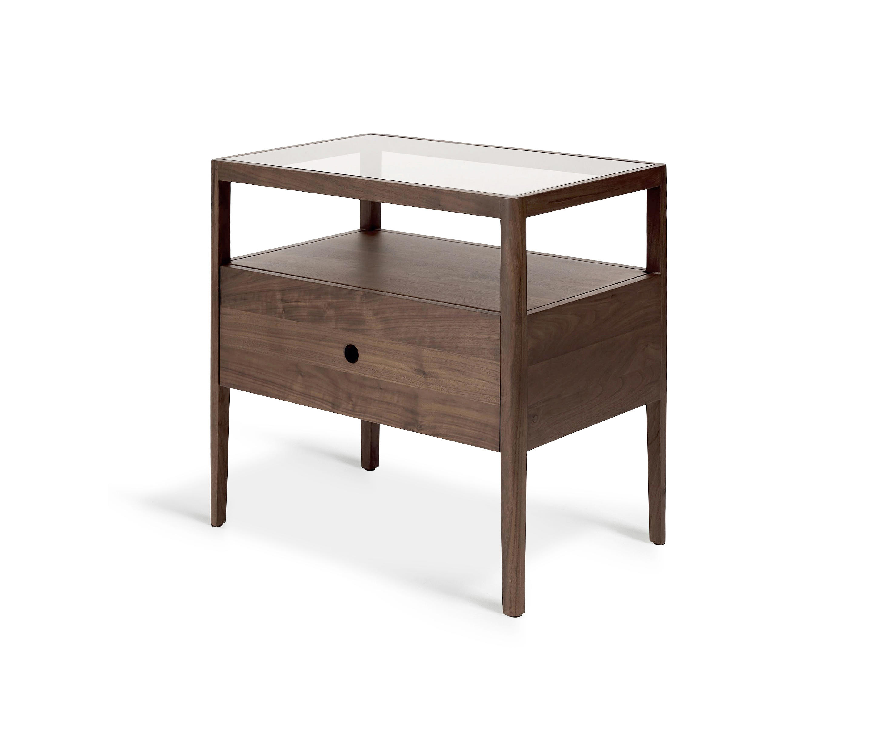 Spindle Walnut bedside table 1 drawer Architonic